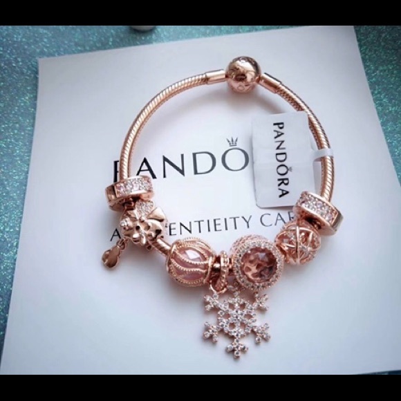 Sold Pandora Rose Gold Charm Bracelet 